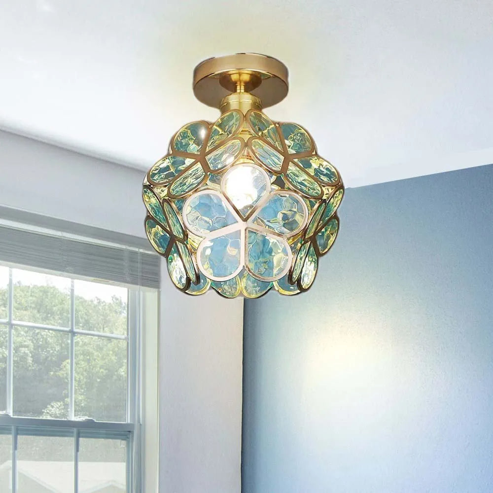 Flowers Style Glass Ceiling Light – Elegant Floral-Inspired Fixture for a Warm Ambiance
