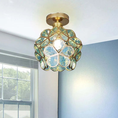 Flowers Style Glass Ceiling Light – Elegant Floral-Inspired Fixture for a Warm Ambiance