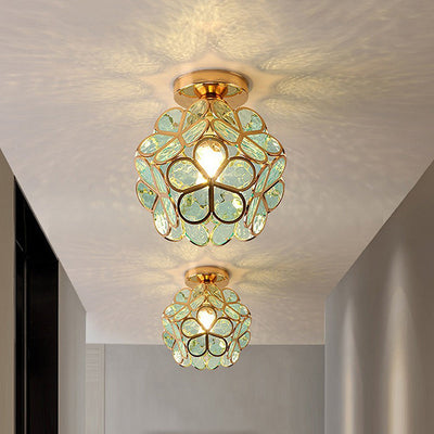 Flowers Style Glass Ceiling Light – Elegant Floral-Inspired Fixture for a Warm Ambiance