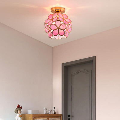 Flowers Style Glass Ceiling Light – Elegant Floral-Inspired Fixture for a Warm Ambiance