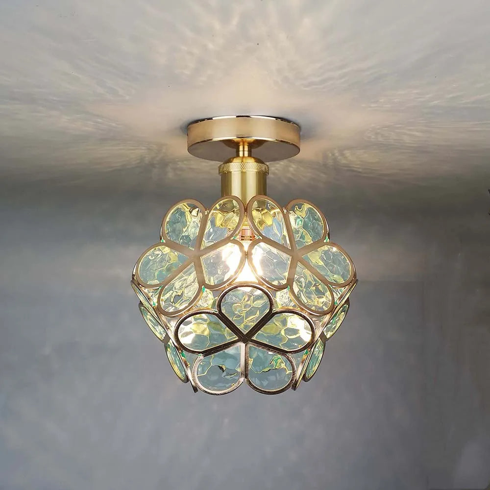 Flowers Style Glass Ceiling Light – Elegant Floral-Inspired Fixture for a Warm Ambiance