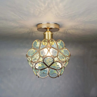 Flowers Style Glass Ceiling Light – Elegant Floral-Inspired Fixture for a Warm Ambiance