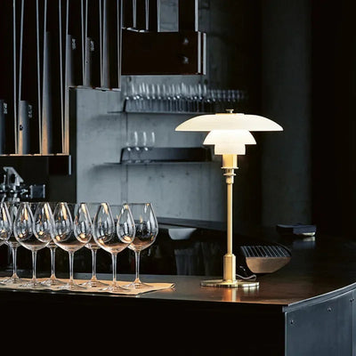 Fjordlight Scandinavian Table Lamp – Elegant Glass & Iron LED Light (E27)
