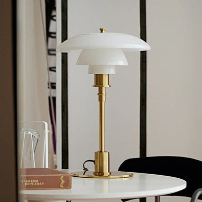 Fjordlight Scandinavian Table Lamp – Elegant Glass & Iron LED Light (E27)