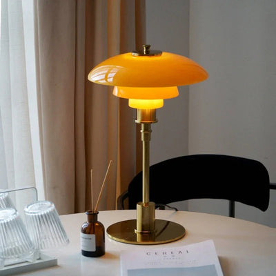 Fjordlight Scandinavian Table Lamp – Elegant Glass & Iron LED Light (E27)