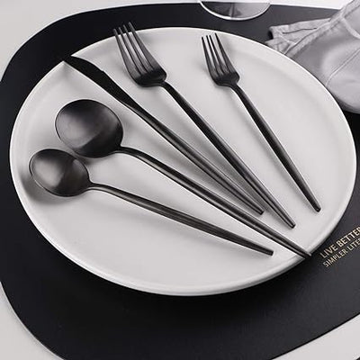 Minimalist 36-Piece Stainless Steel Cutlery Set – Elegant & Durable Design
