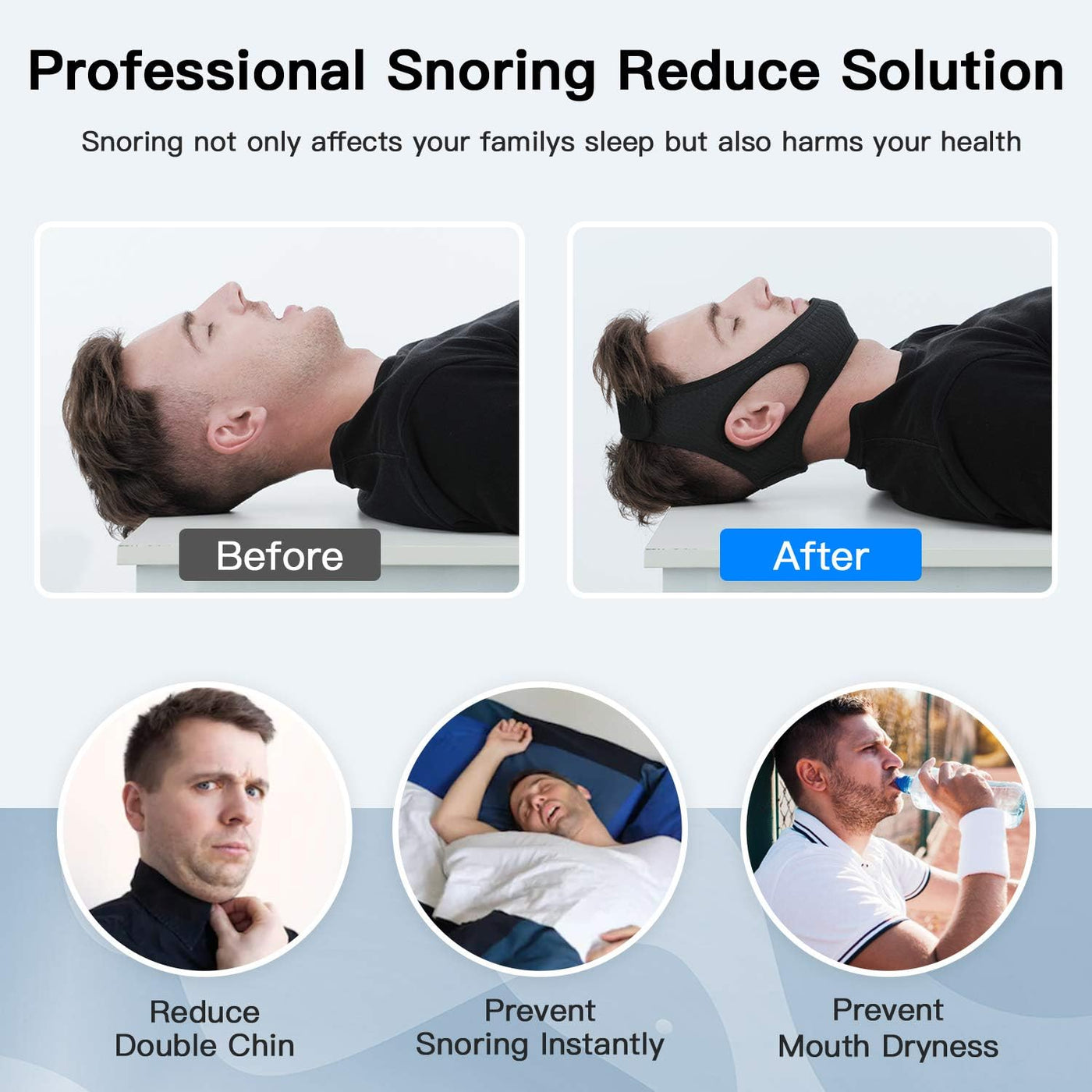 Anti-Snoring Chin Strap – Comfortable and Adjustable Sleep Solution