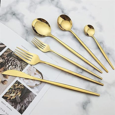 Minimalist 36-Piece Stainless Steel Cutlery Set – Elegant & Durable Design