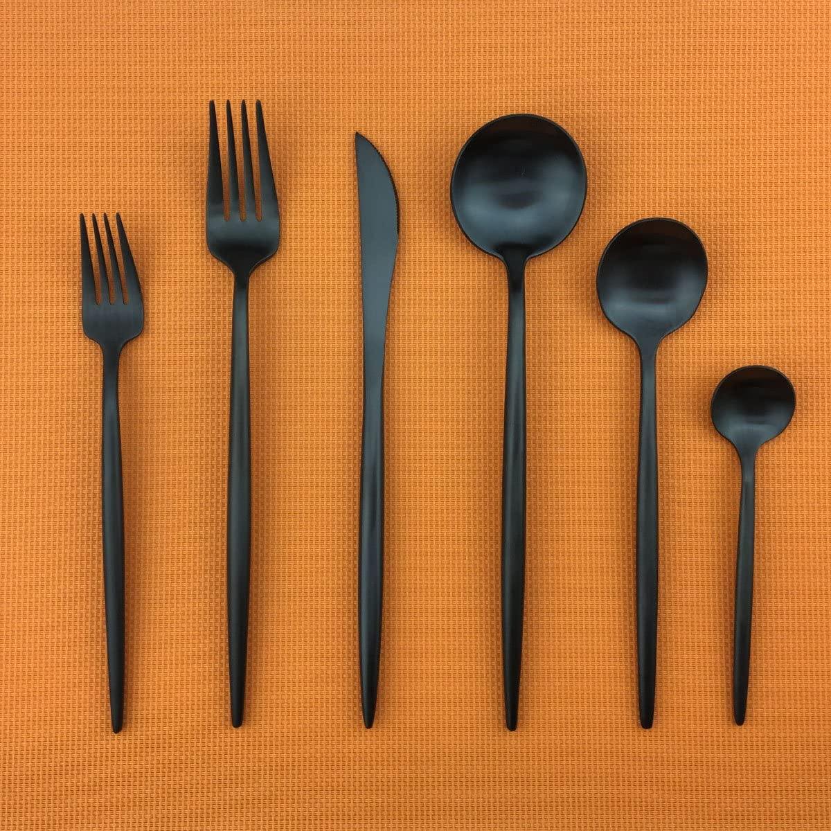 Minimalist 36-Piece Stainless Steel Cutlery Set – Elegant & Durable Design