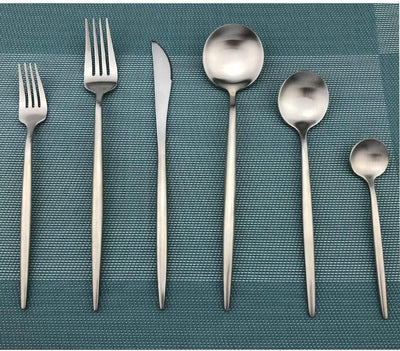 Minimalist 36-Piece Stainless Steel Cutlery Set – Elegant & Durable Design
