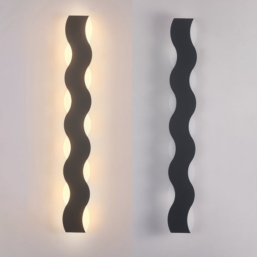 Wave LED Outdoor Wall Light – Modern Waterproof Up & Down Lighting
