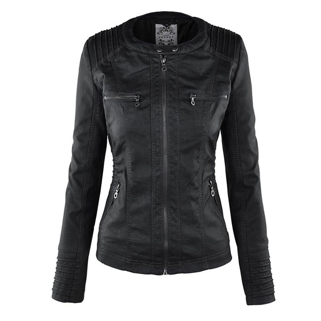 Men’s PU Leather Jacket with Hood – Stylish & Warm for Fall and Winter