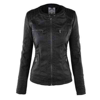 Men’s PU Leather Jacket with Hood – Stylish & Warm for Fall and Winter