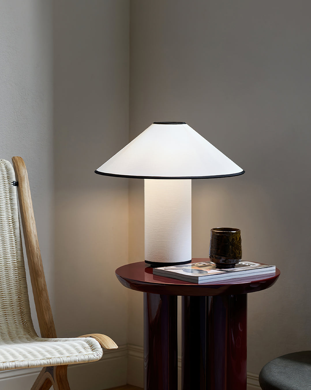 Colette Table Lamp – Elegant Metal & Fabric Lighting for a Warm Ambience