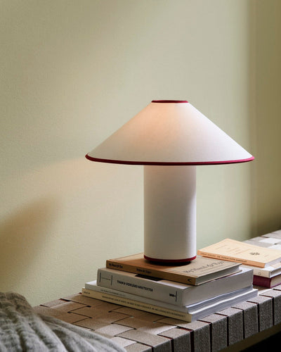 Colette Table Lamp – Elegant Metal & Fabric Lighting for a Warm Ambience