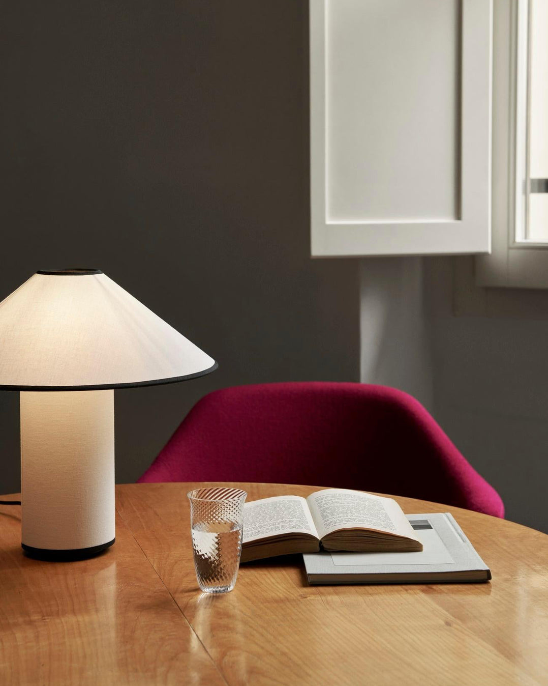 Colette Table Lamp – Elegant Metal & Fabric Lighting for a Warm Ambience