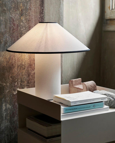 Colette Table Lamp – Elegant Metal & Fabric Lighting for a Warm Ambience