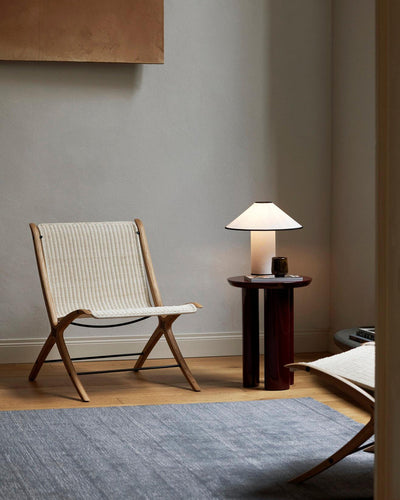 Colette Table Lamp – Elegant Metal & Fabric Lighting for a Warm Ambience