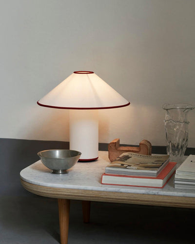 Colette Table Lamp – Elegant Metal & Fabric Lighting for a Warm Ambience