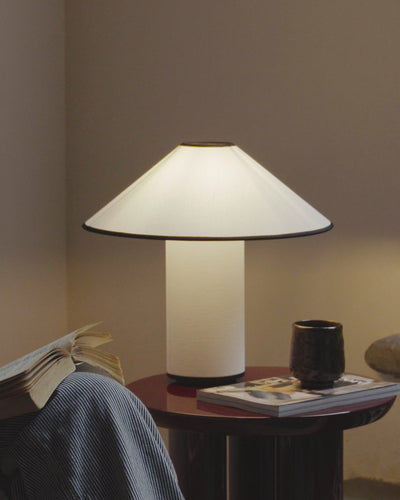 Colette Table Lamp – Elegant Metal & Fabric Lighting for a Warm Ambience