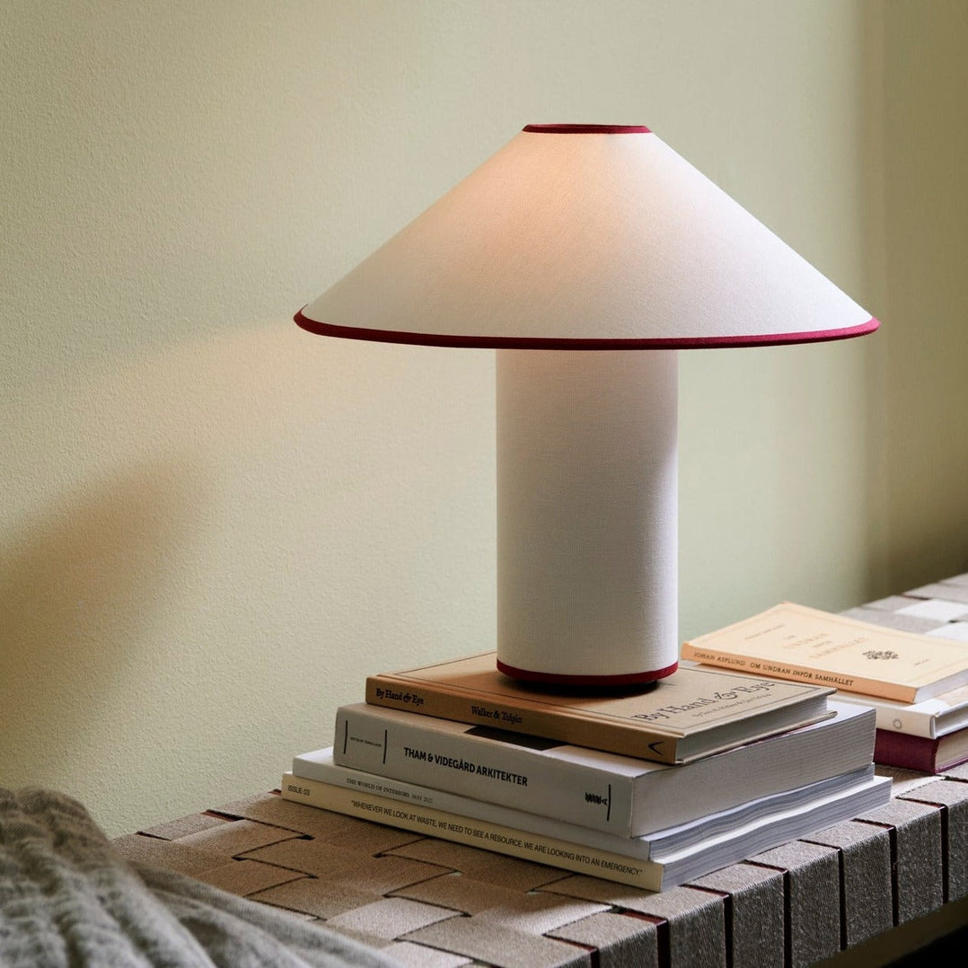 Colette Table Lamp – Elegant Metal & Fabric Lighting for a Warm Ambience