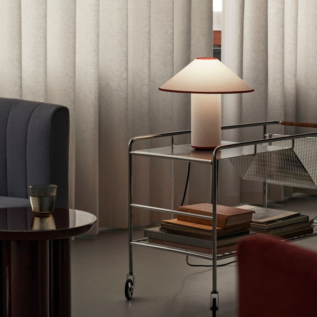 Colette Table Lamp – Elegant Metal & Fabric Lighting for a Warm Ambience