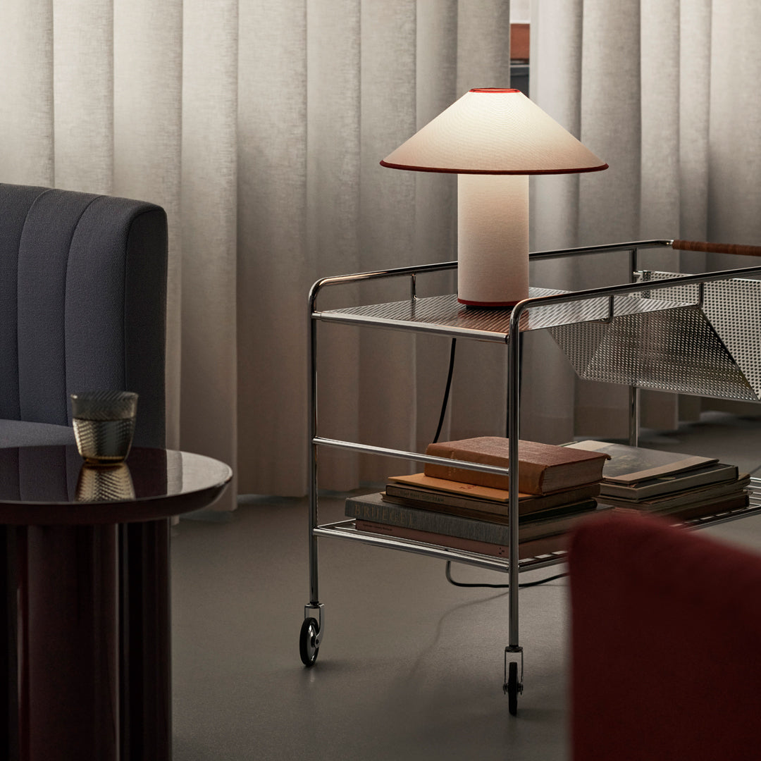 Colette Table Lamp – Elegant Metal & Fabric Lighting for a Warm Ambience