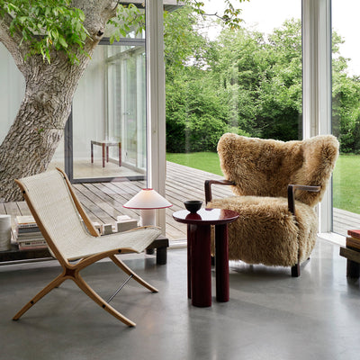 Colette Table Lamp – Elegant Metal & Fabric Lighting for a Warm Ambience