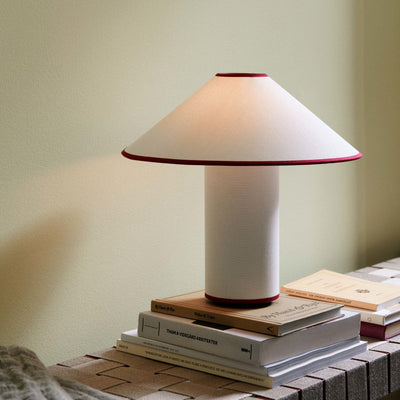 Colette Table Lamp – Elegant Metal & Fabric Lighting for a Warm Ambience