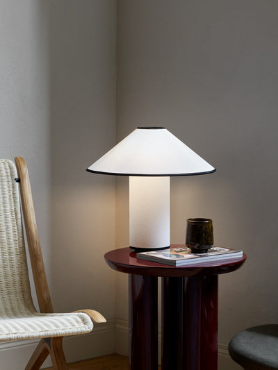 Colette Table Lamp – Elegant Metal & Fabric Lighting for a Warm Ambience