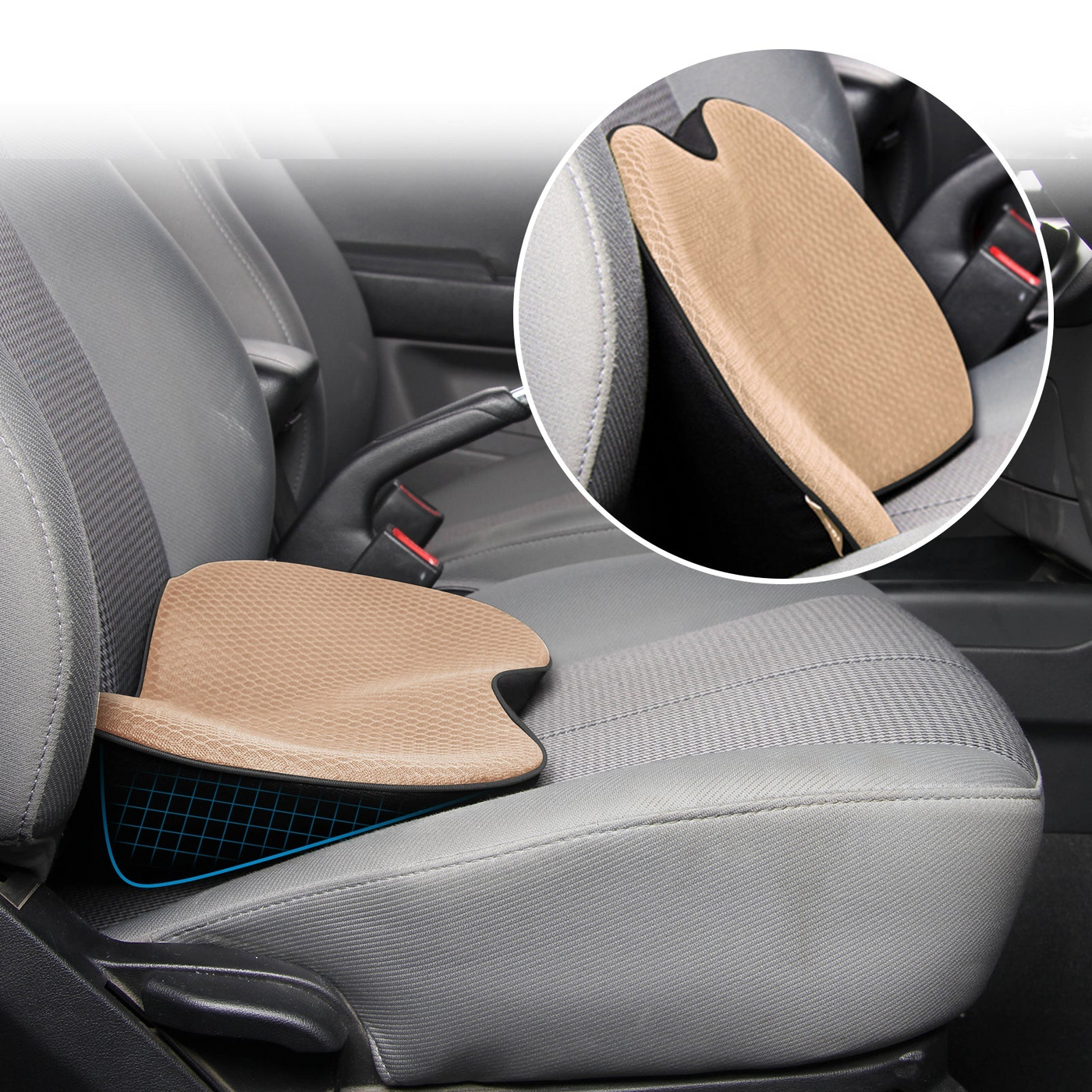 Ergonomic Car Seat Booster Cushion