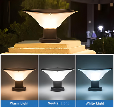 Solar Pillar Light – Waterproof Outdoor LED with Adjustable Colour Modes