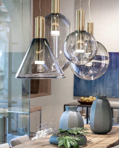 Isabel Collection Pendant Light – Elegant Glass & Metal Hanging Lamp