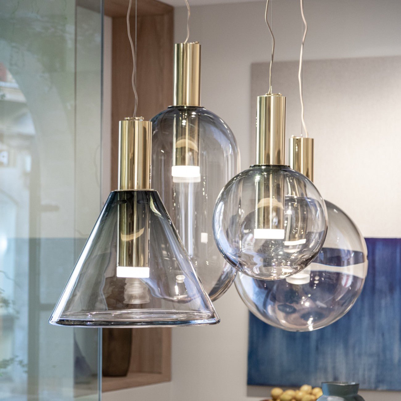 Isabel Collection Pendant Light – Elegant Glass & Metal Hanging Lamp