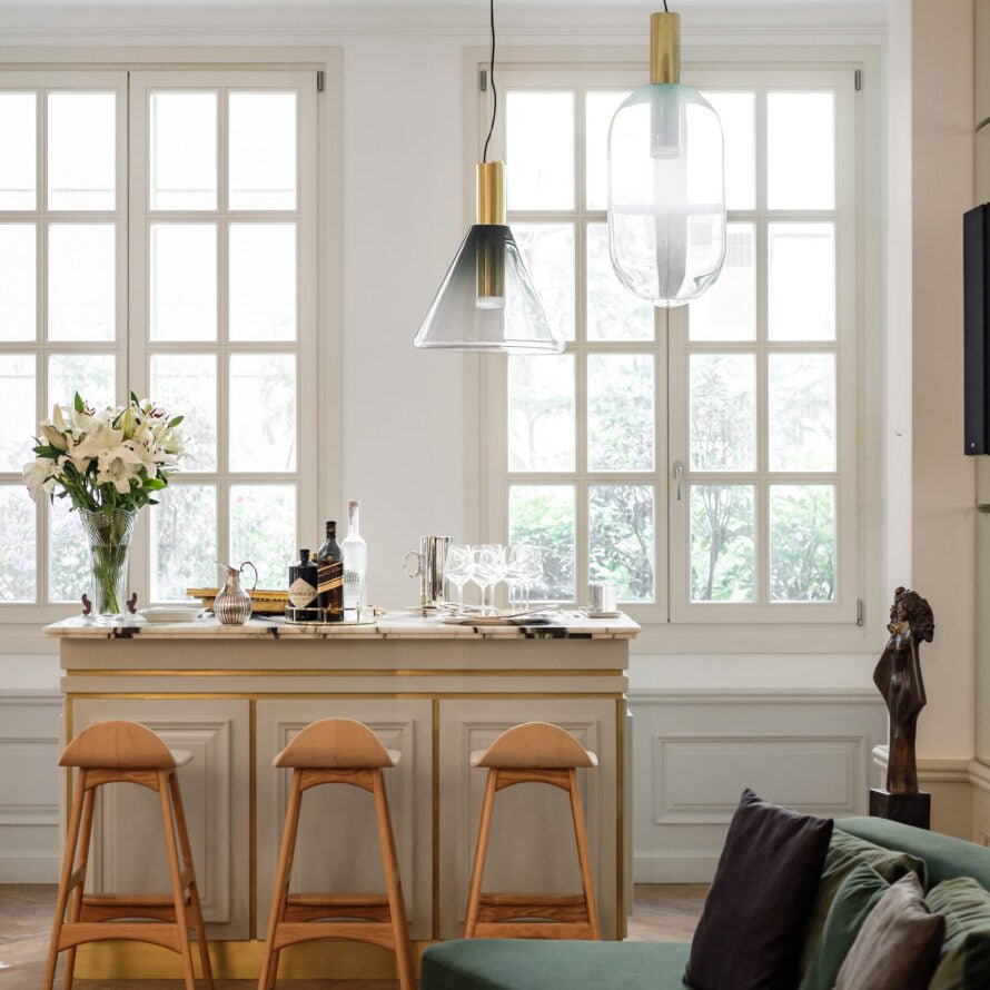 Isabel Collection Pendant Light – Elegant Glass & Metal Hanging Lamp