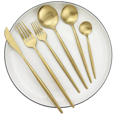 Minimalist 36-Piece Stainless Steel Cutlery Set – Elegant & Durable Design