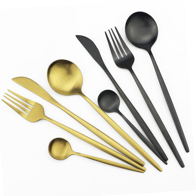 Minimalist 36-Piece Stainless Steel Cutlery Set – Elegant & Durable Design