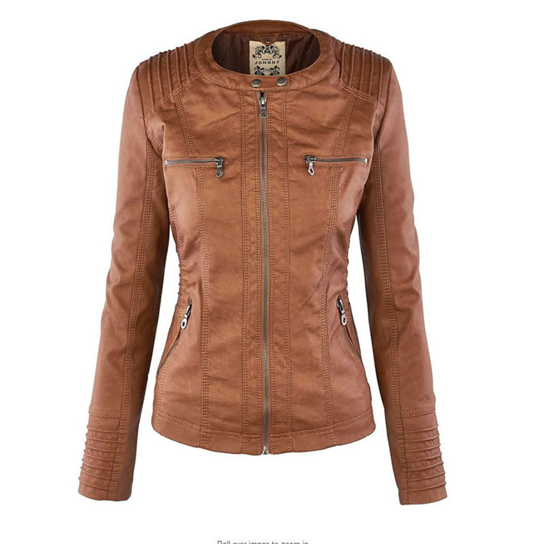Men’s PU Leather Jacket with Hood – Stylish & Warm for Fall and Winter
