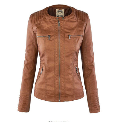 Men’s PU Leather Jacket with Hood – Stylish & Warm for Fall and Winter