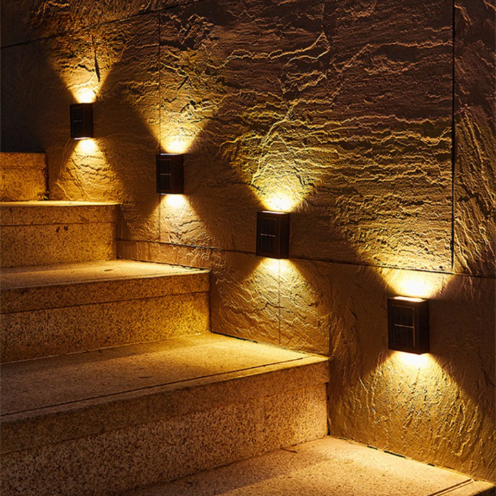 Solar-Powered LED Wall Light – Wireless Outdoor Waterproof Garden Lamp