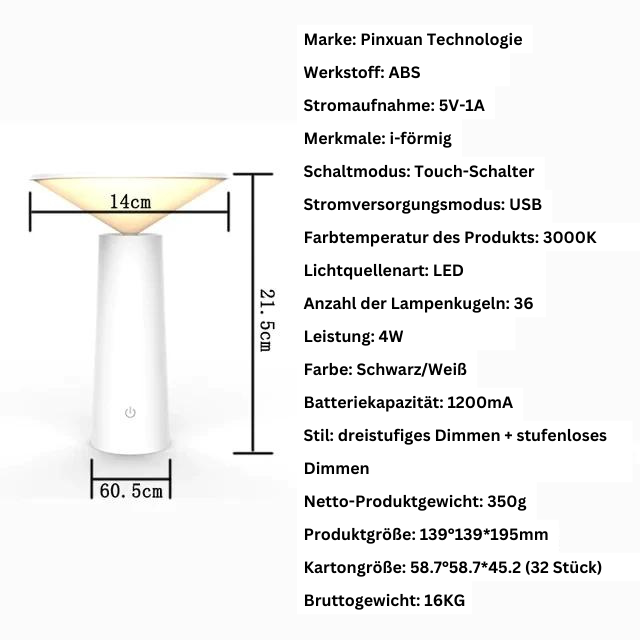 Remoteglo Wireless Table Lamp – Rechargeable LED Light with Remote Control