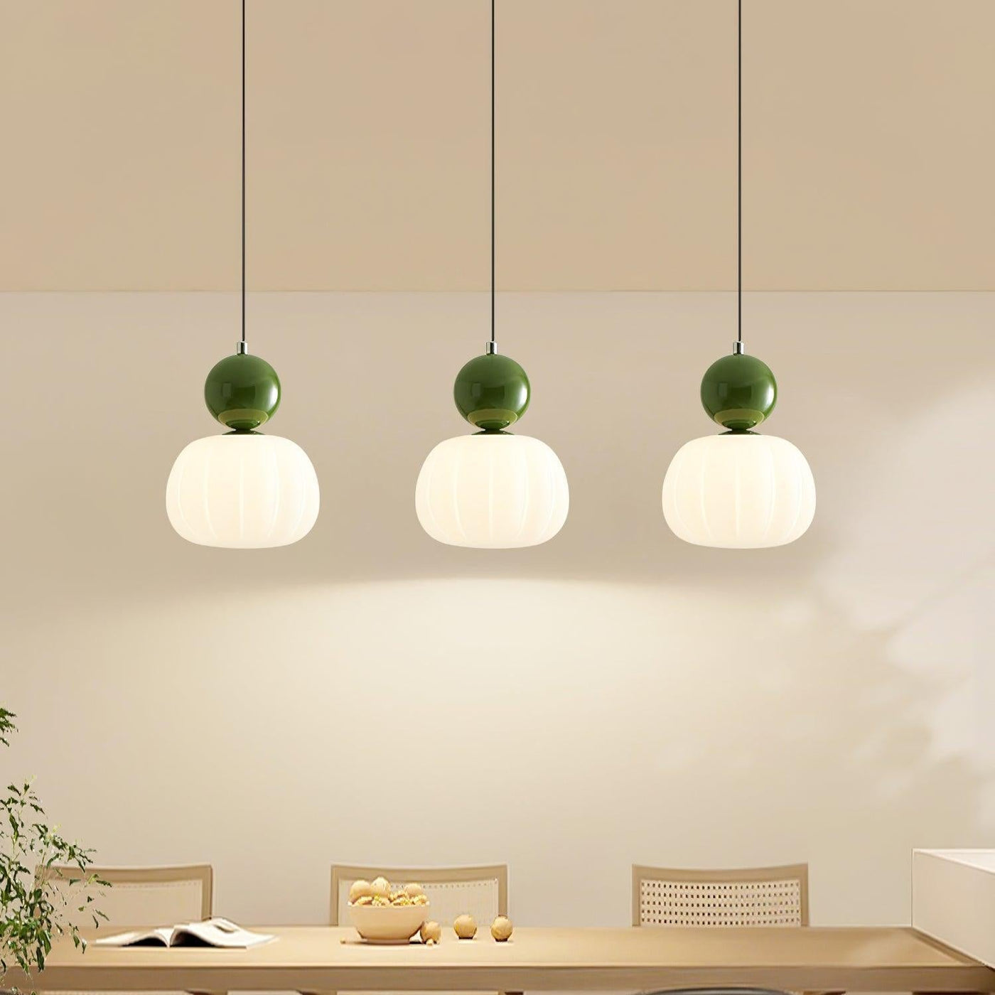 Yedra Pumpkin Pendant Light – Elegant Dimmable Ceiling Lamp with G9 Base