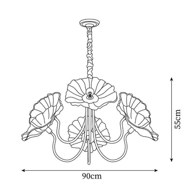 Murano Glass Flowers Chandelier – Timeless Elegance with Artistic Craftsmanship
