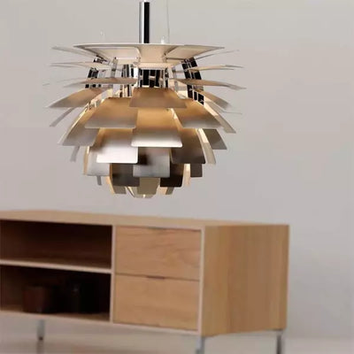 Modern Artichoke Metal Pendant Light – Sculptural Statement Lighting for Homes & Offices