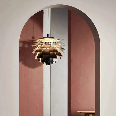 Modern Artichoke Metal Pendant Light – Sculptural Statement Lighting for Homes & Offices