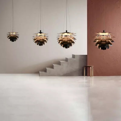 Modern Artichoke Metal Pendant Light – Sculptural Statement Lighting for Homes & Offices