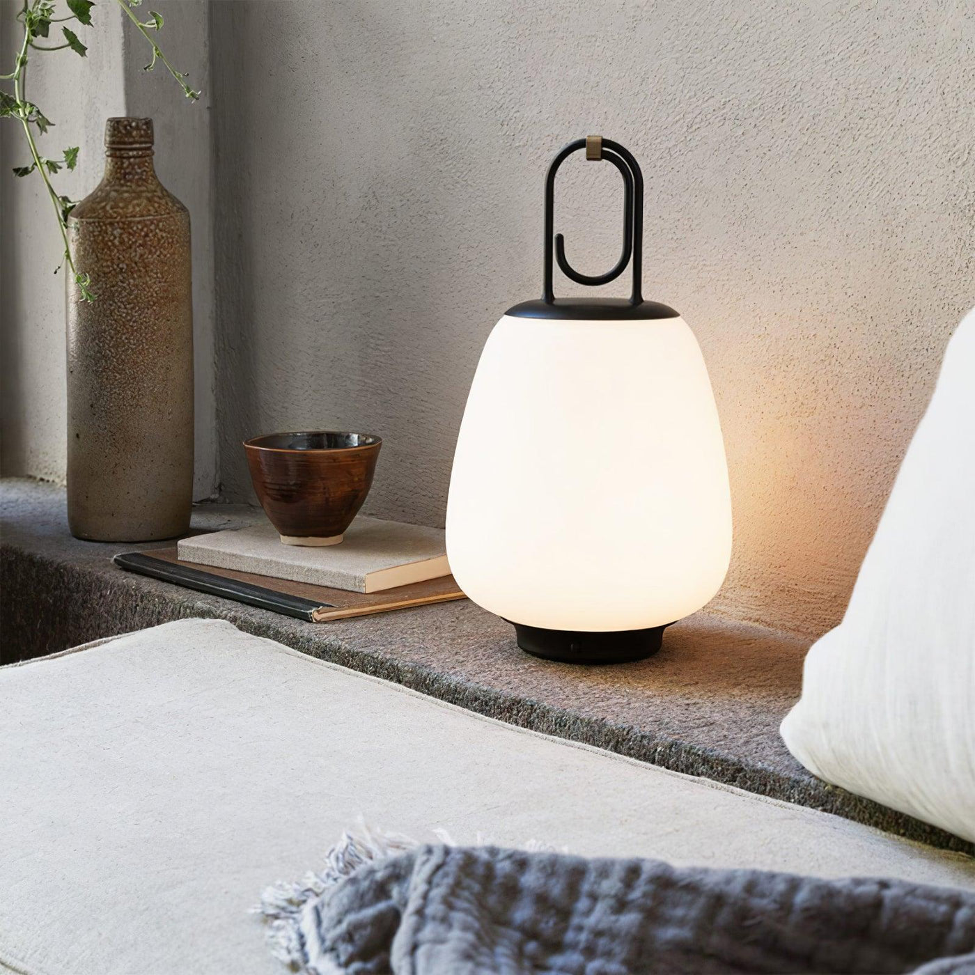 Portable Lantern Table Lamp – USB Rechargeable with Warm & Cool Light Modes