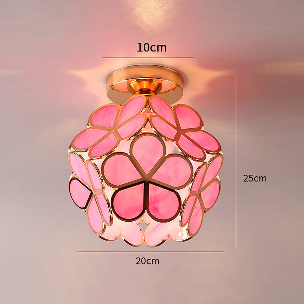 Flowers Style Glass Ceiling Light – Elegant Floral-Inspired Fixture for a Warm Ambiance