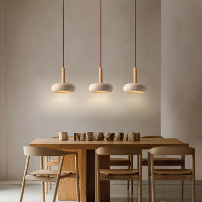 OSHO Stone Pendant Light – Elegant Travertine Design for a Natural Touch