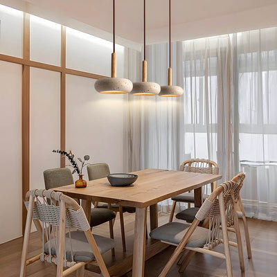 OSHO Stone Pendant Light – Elegant Travertine Design for a Natural Touch